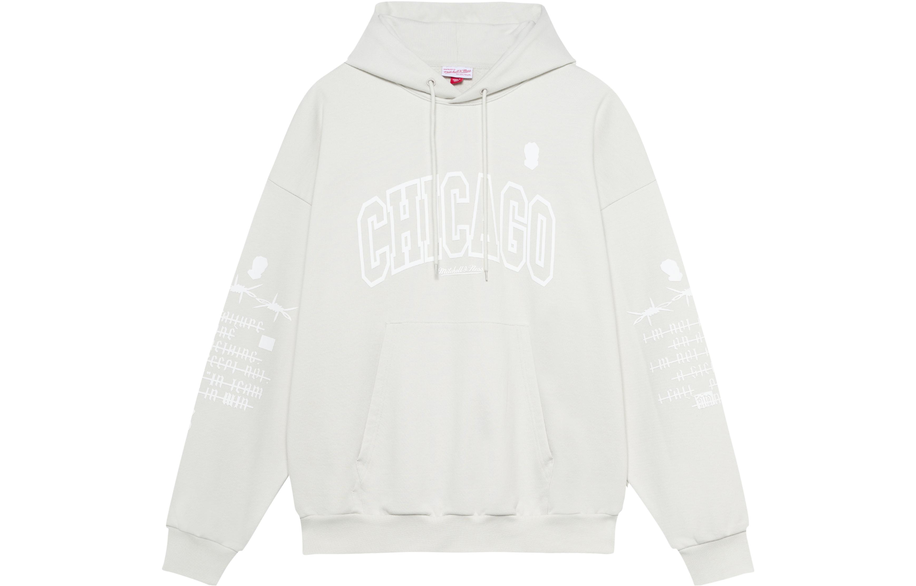 

Свитшот унисекс светло-серые Mitchell Ness, светло-серый