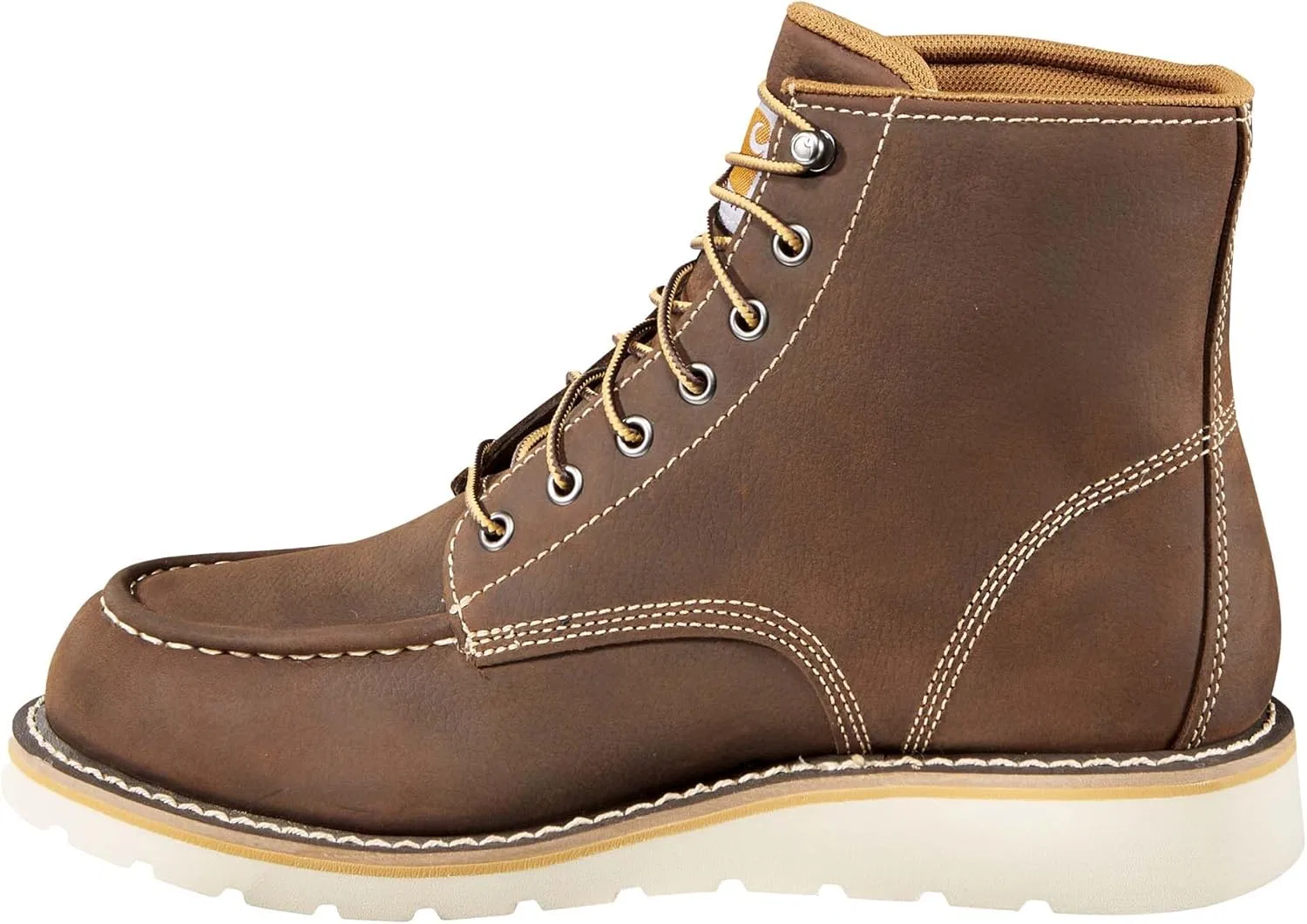Женские водонепроницаемые рабочие ботинки Carhartt на 6-дюймовой танкетке со стальным носком, Peanut — фото 2