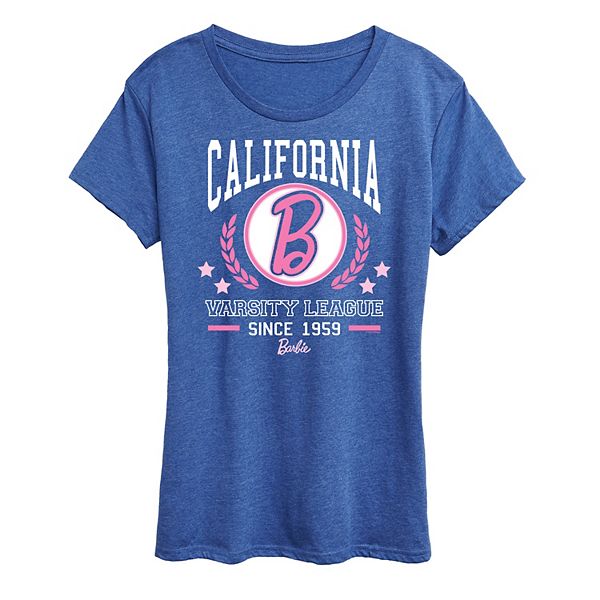 

Футболка с принтом Women's varsity league Barbie, Heather Royal Blue, Синий, Футболка с принтом Women's varsity league Barbie, Heather Royal Blue