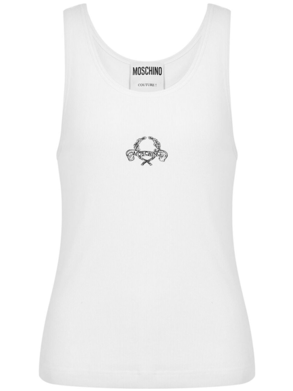 

Moschino жилет с вышитым логотипом, белый