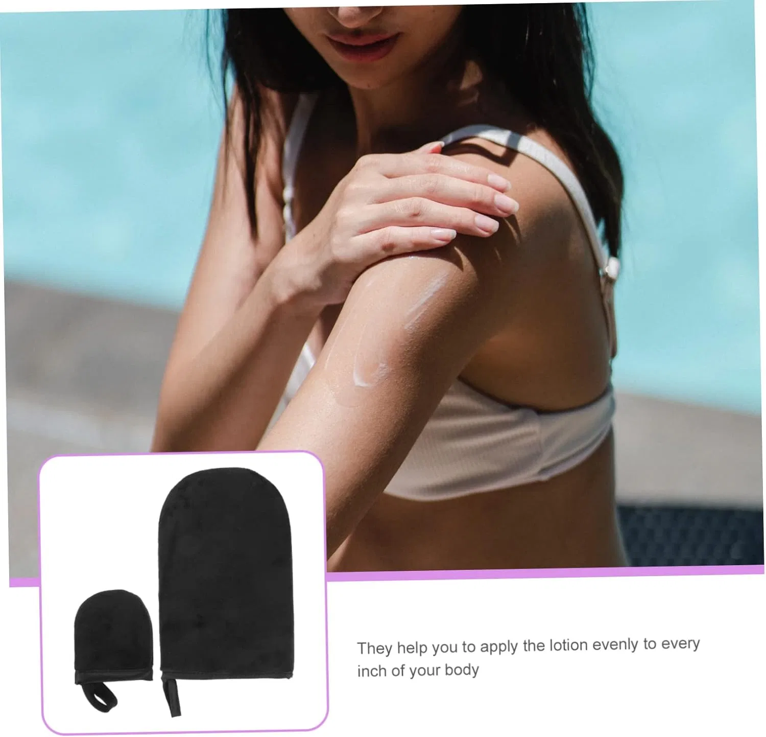 Перчатки для загара UV Protection AUTSUPPL, 1 пара, черный — фото 2