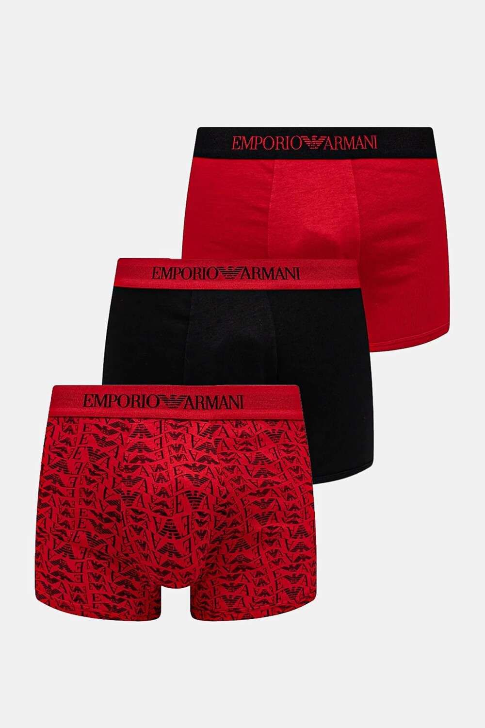 

Хлопковые боксеры Emporio Armani Underwear, 3 пары, красный