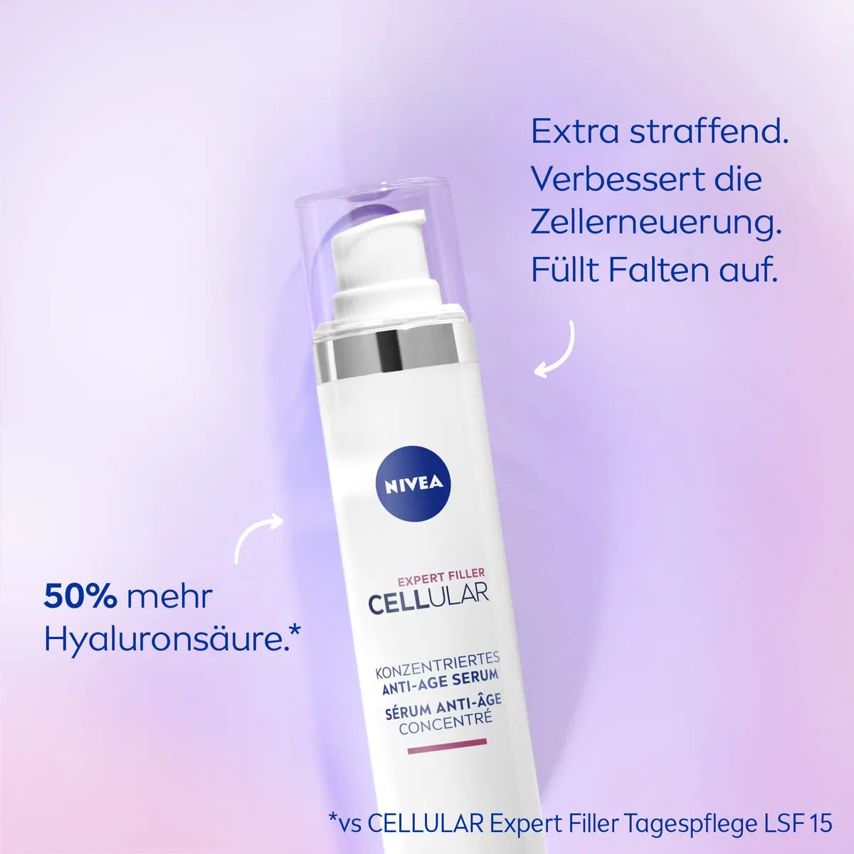 Сыворотка Beiersdorf — Концентрированная антивозрастная для лица «Cellular Expert Filler» от NIVEA — фото 2