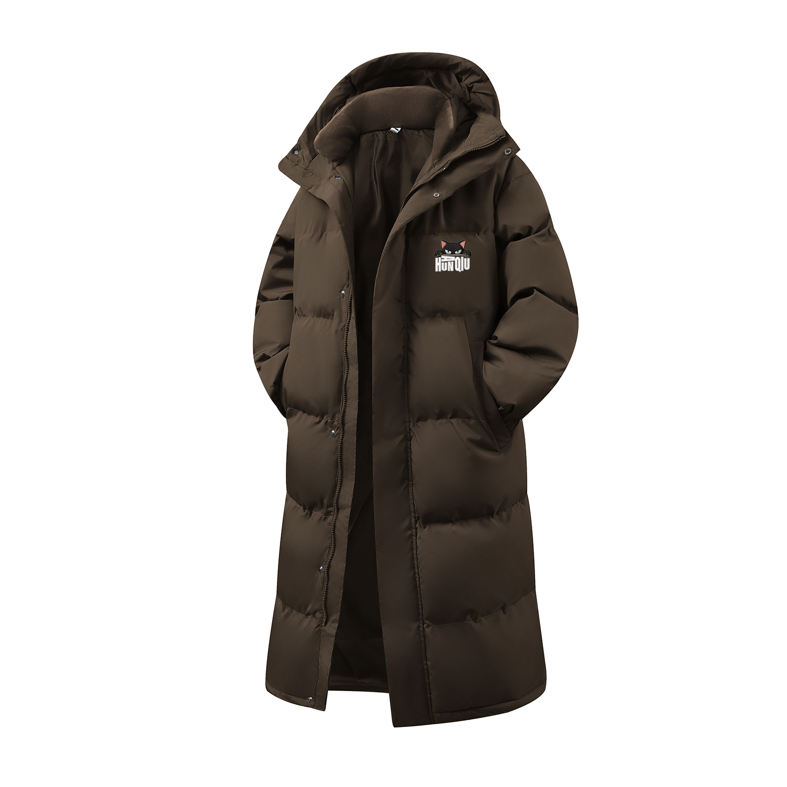 

Пуховик Unisex Hooded Thickened Padded Puffer Jacket HUANQIU, coffee