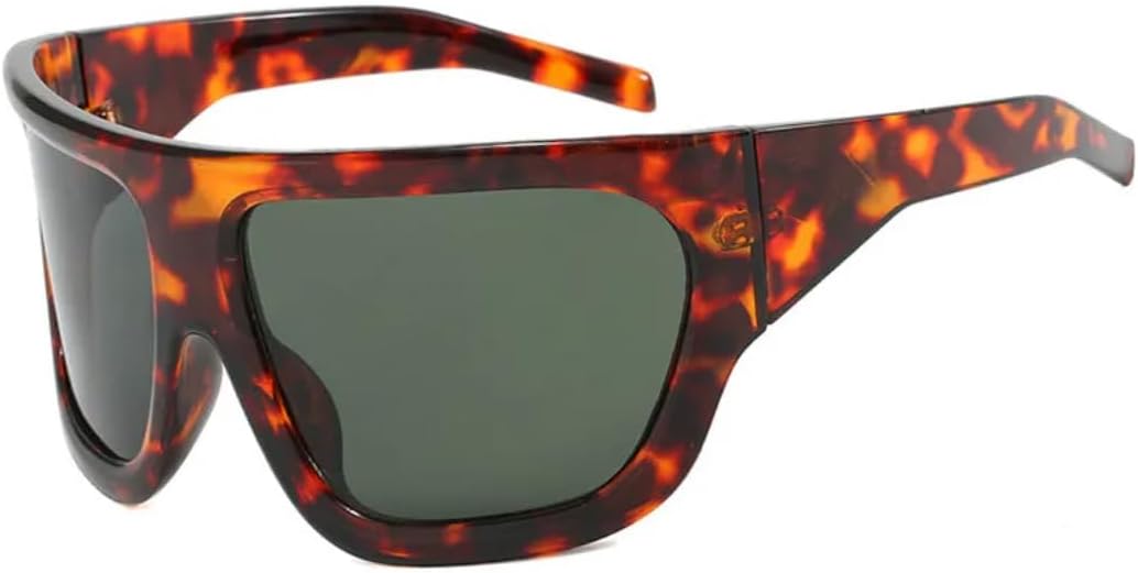 

Крупные солнцезащитные очки для женщин, роскошные винтажные солнцезащитные очки, классические очки с защитой от УФ-излучения UV400 в большой оправе, женские очки TKKTLLT, Leopard