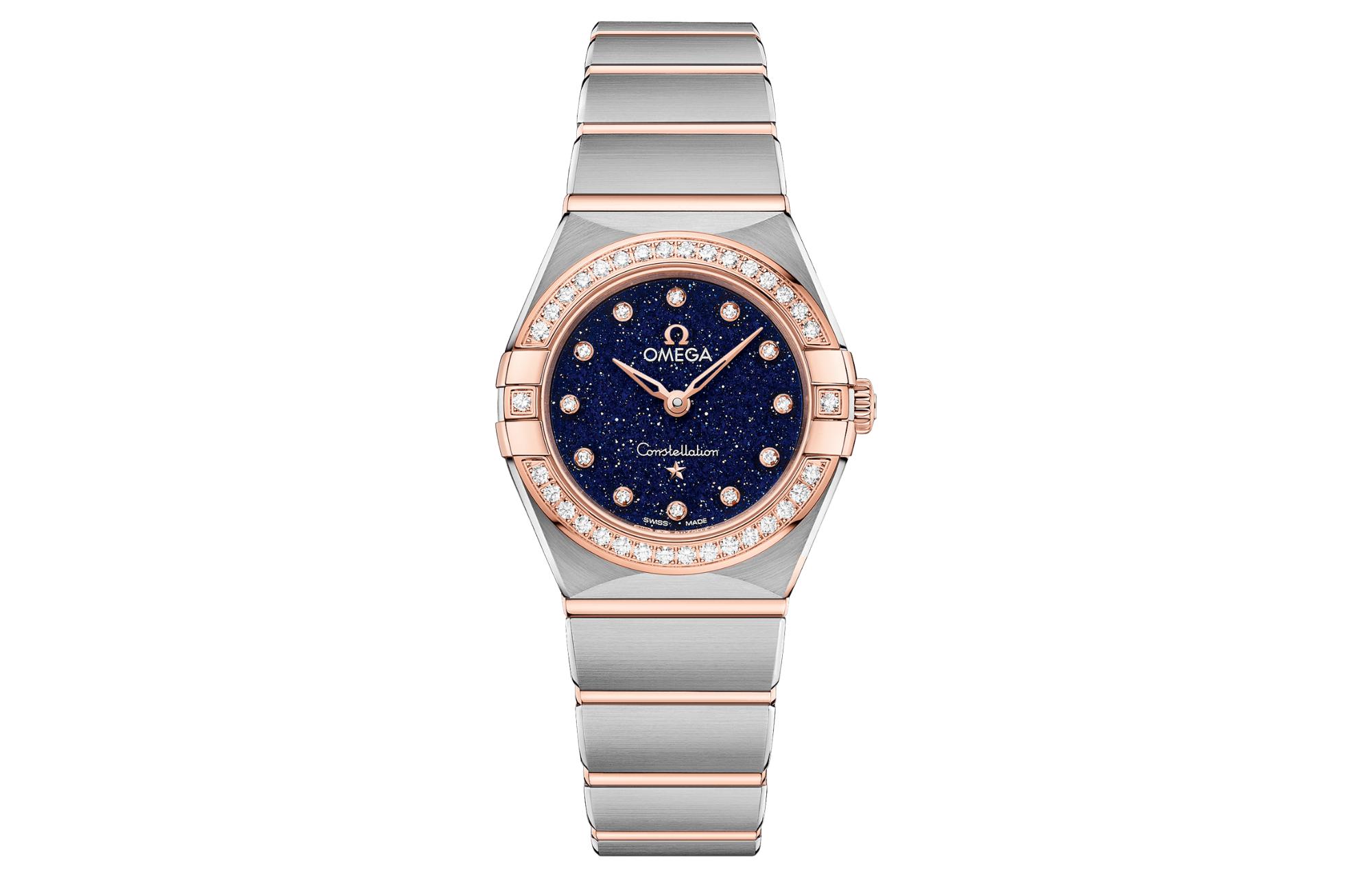 

OMEGA Constellation Series Constellation Watch Quartz Movement Women's Watch, 25mm, синий циферблат