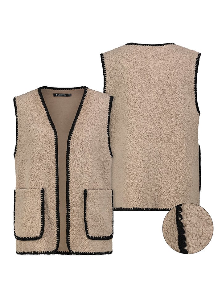 

Sublevel Жилет из искусственного меха цвета таупе