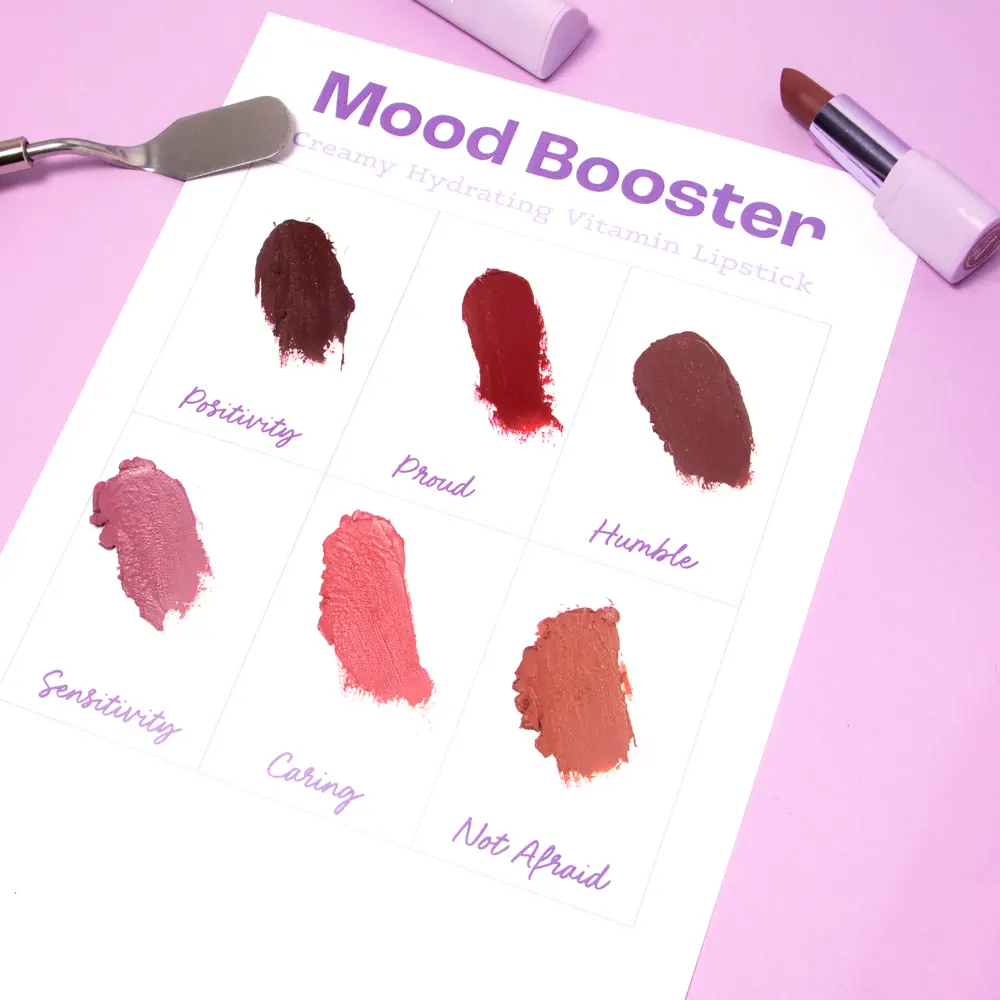 Помада для губ Mood booster creamy barra de labios hidratante Lylak, цвет Positivity, 3 гр. — фото 3