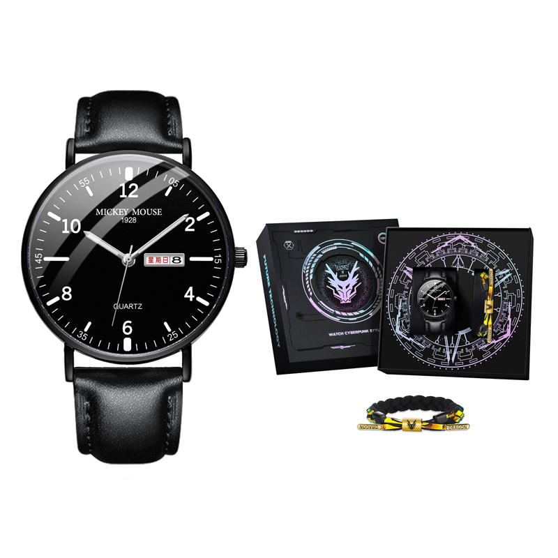 

Disney Часы Mickey Series Quartz Movement Watch Men's Watch Black Dial