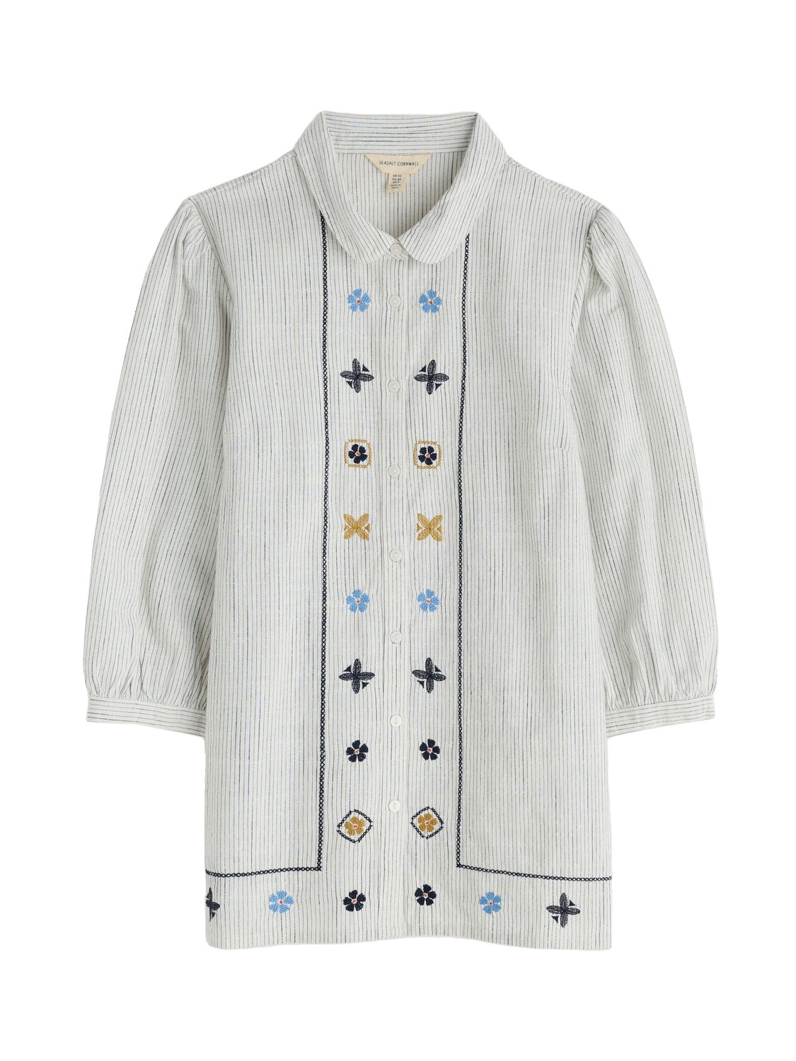 

Seasalt Cornwall Блуза 'Hope Cottage' в цвете Marine Blue, White