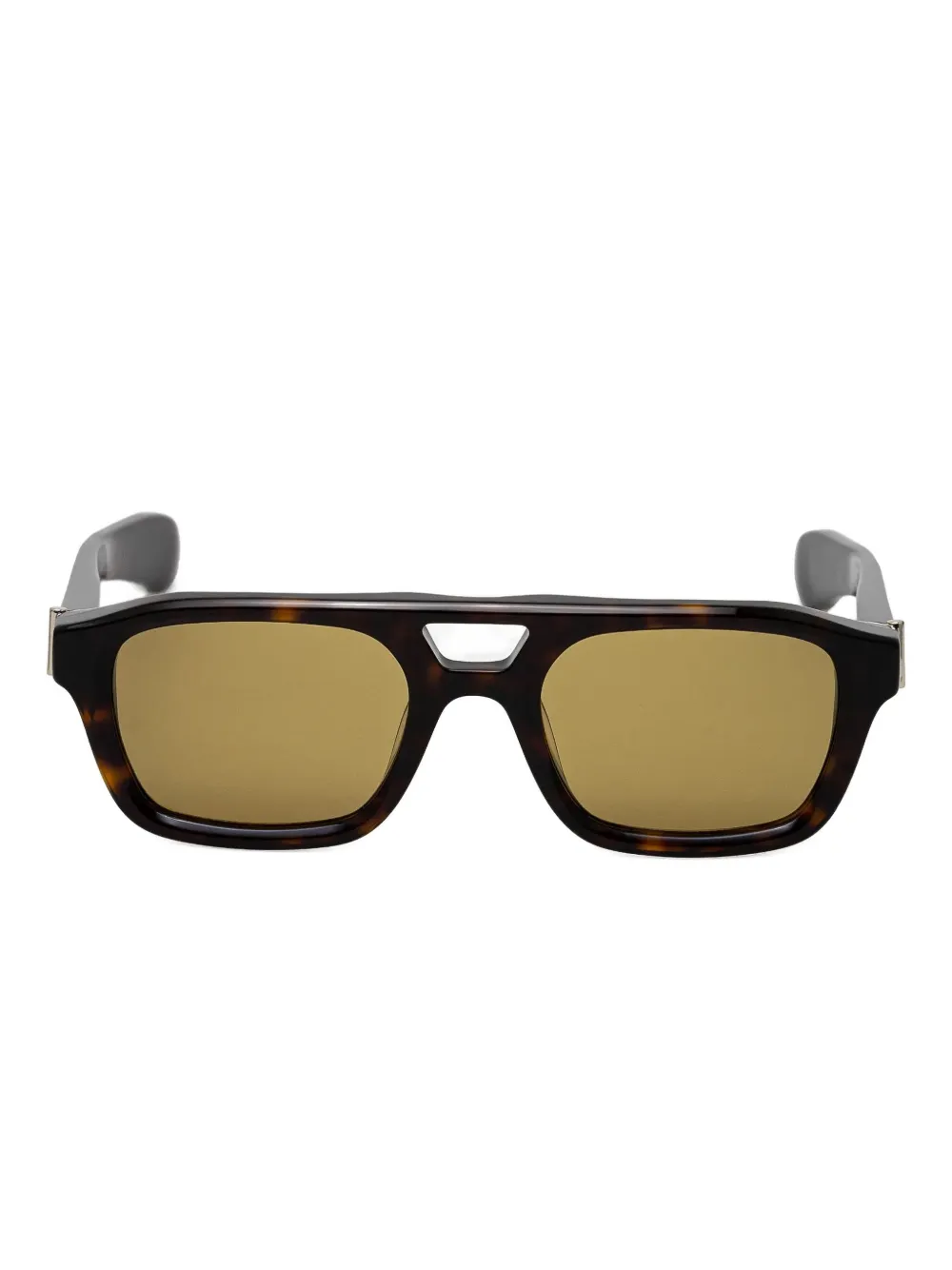 

Солнцезащитные очки в квадратной оправе T-Bar Alexander McQueen Eyewear, коричневый