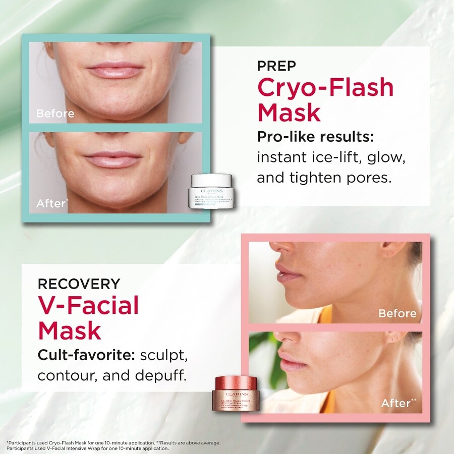 Маска для лица Clarins — Крио-флэш с мгновенным лифтинг-эффектом и эффектом сияния, 75 г — фото 4