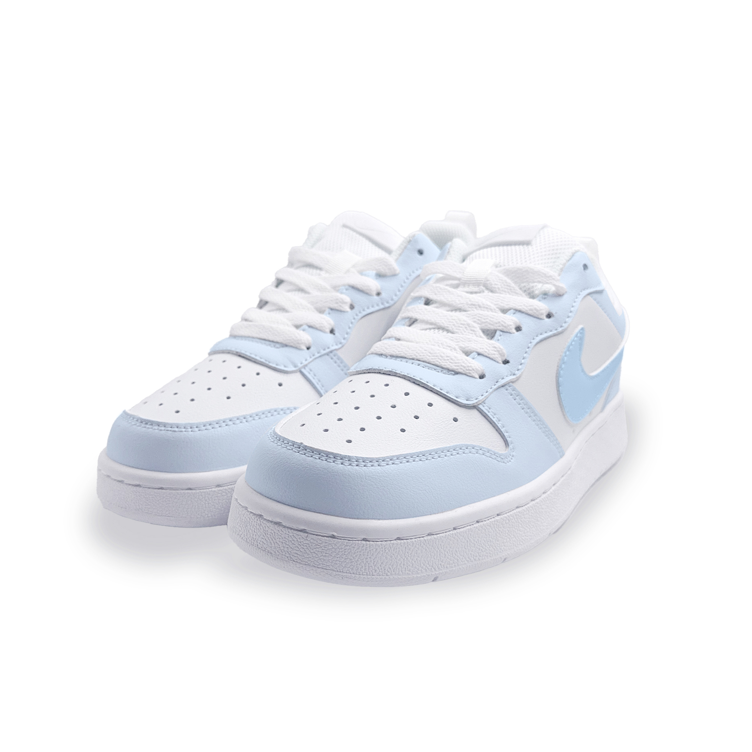 Nike Court Borough Low Top детские скейтбординг кроссовки Sky Blue для подростков — фото 4