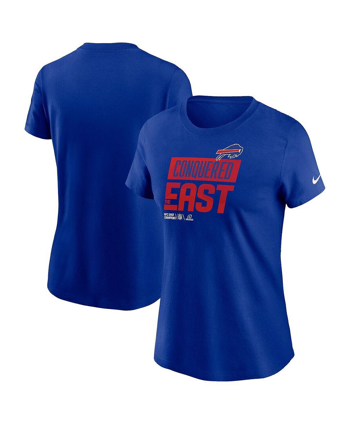 

Женская футболка Royal Buffalo Bills 2022 AFC East Division Champions Locker Room Trophy Collection Nike
