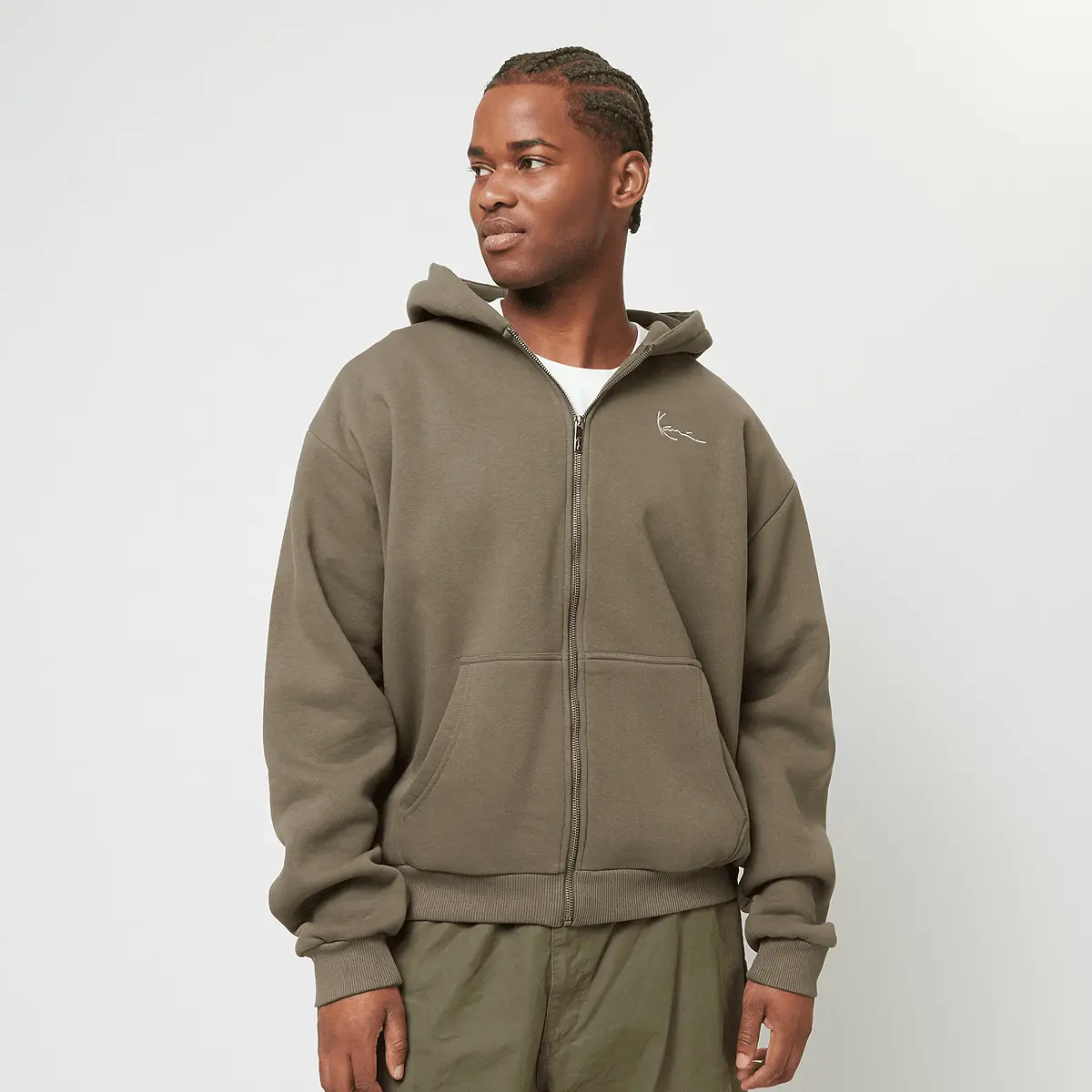 

Худи Karl Kani Small Signature Essential OS Ziphoodie, коричневый