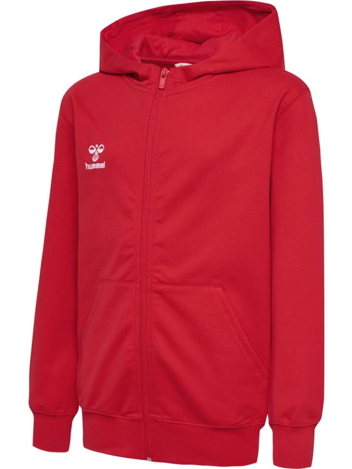 

Детская тренировочная куртка "Hmlgo 2.0 Zip Hoodie Kids" красного цвета Hummel