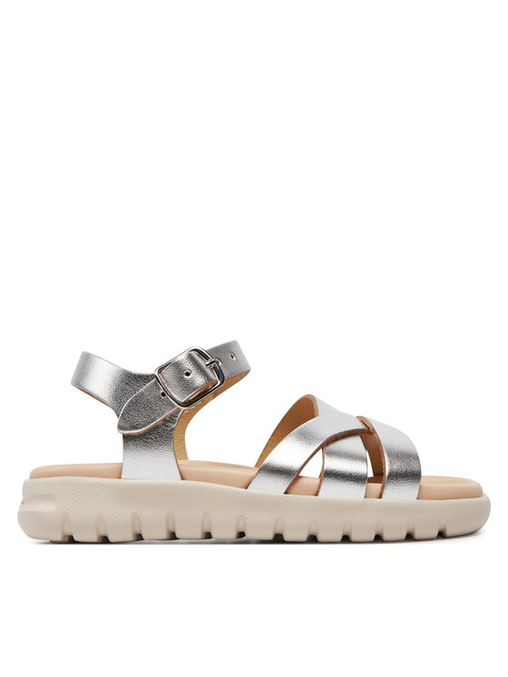 

Сандалии J Sandal Soleima Gir J45GSA 000CF C1007 M Geox, серебряный