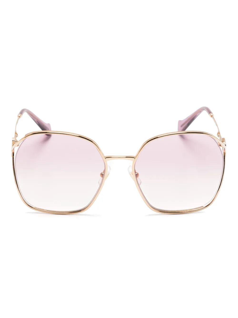 

Солнцезащитные очки в квадратной оправе с логотипом Miu Miu Eyewear, золотой
