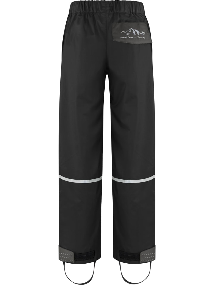 Normani Outdoor Sports Детские непромокаемые брюки Thurlow, черно-антрацитового цвета — фото 2