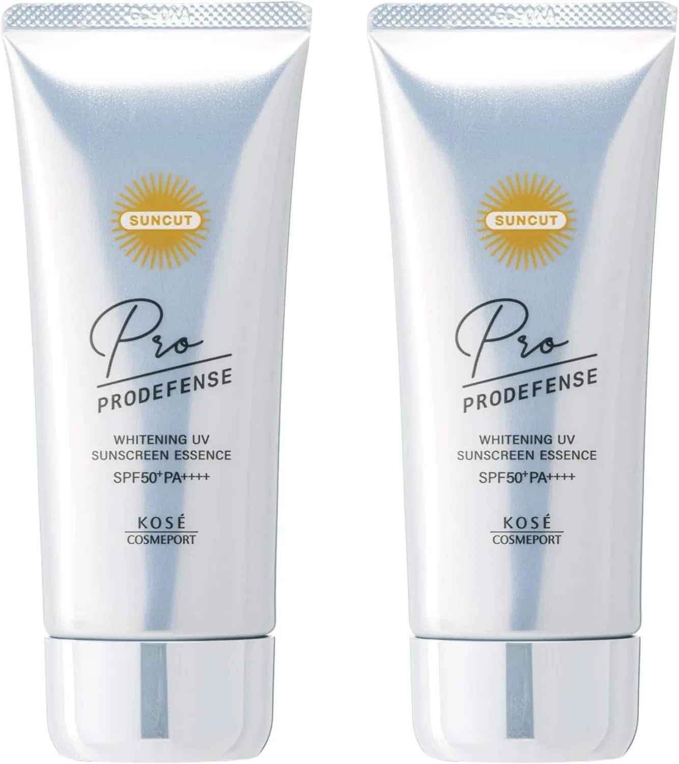 Солнцезащитный крем KOSE Suncut Pro Defense UV Essence Whitening, 90 г, набор 2 шт, без отдушки