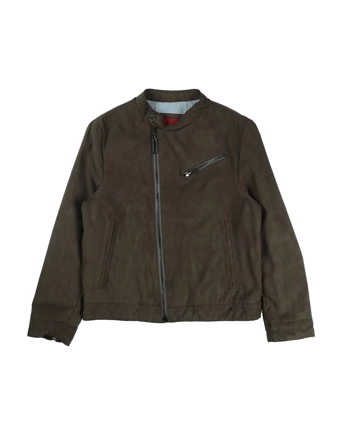 Куртка с эффектом замши PAOLO PECORA Military green