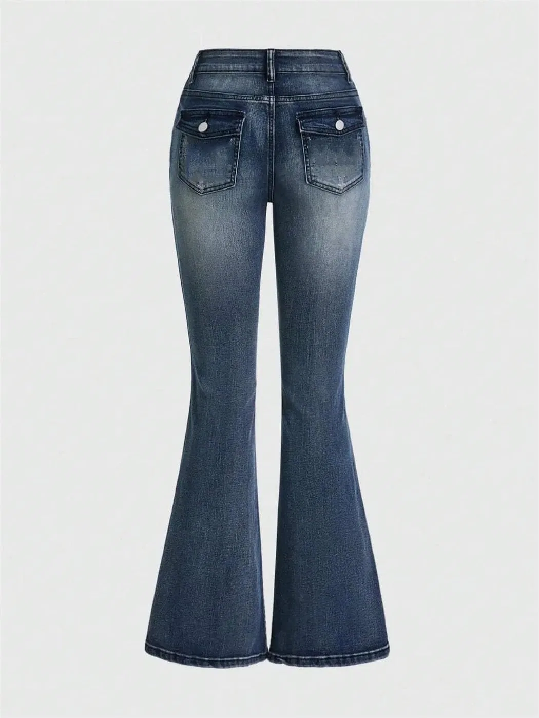 Джинсы, высокая талия, клеш, Джинсы, 5 — фото 3