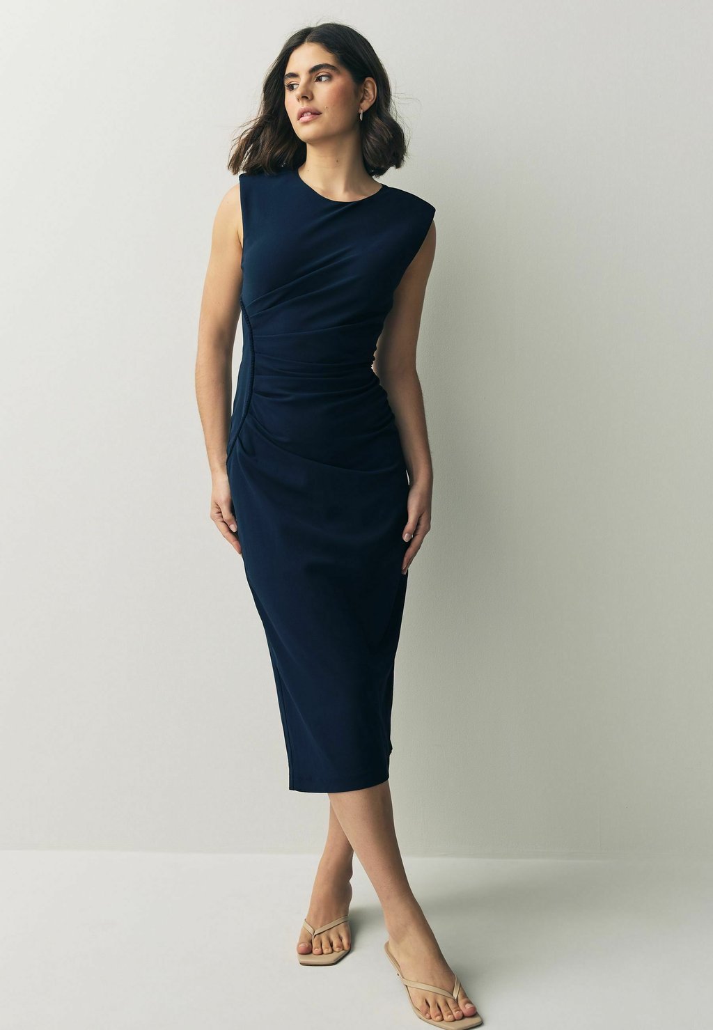 

Повседневное платье TALL - SLEEVELESS COLUMN ROUCHED MIDI Next, синий