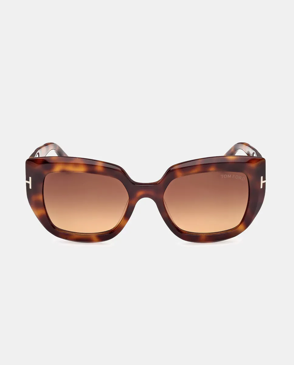 

Женские солнцезащитные очки «кошачий глаз» из ацетата с черными градиентными линзами Tom Ford, коричневый