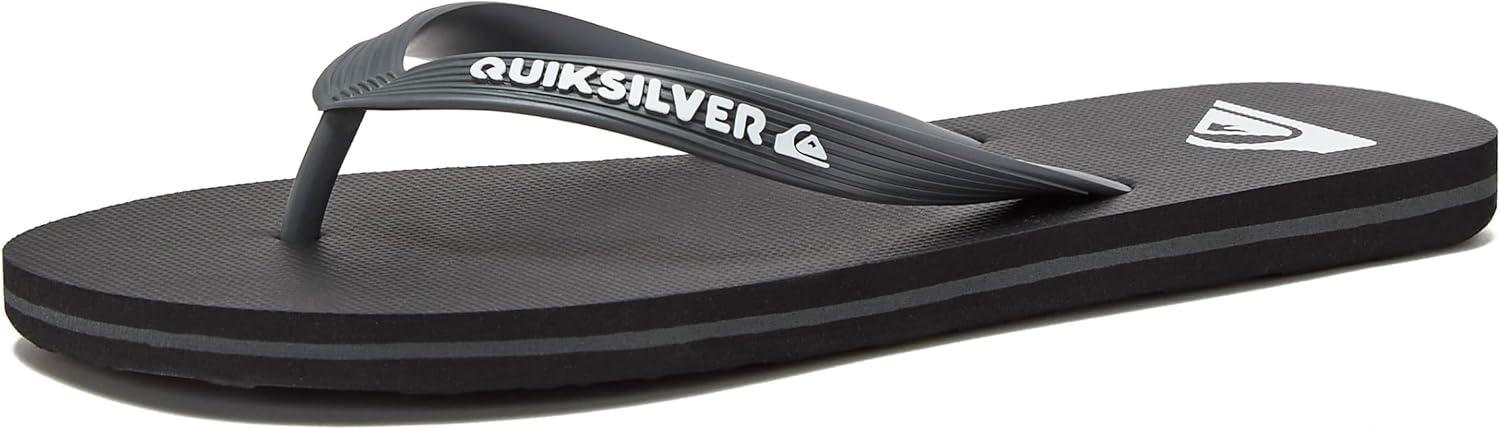 

Вьетнамки Quiksilver Molokai для мужчин, спортивные мужские сандалии, размеры с 6 по 16, мужские сланцы, черный