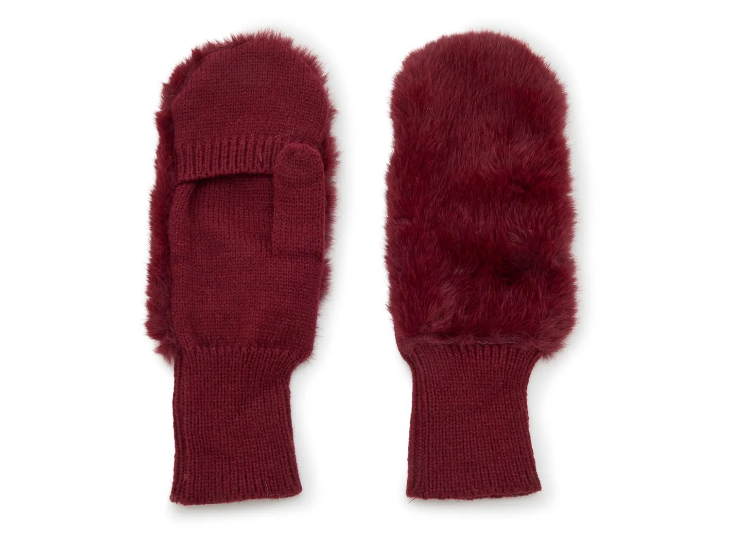 

Перчатки Kelly & Katie Faux Fur Mittens, бургундия