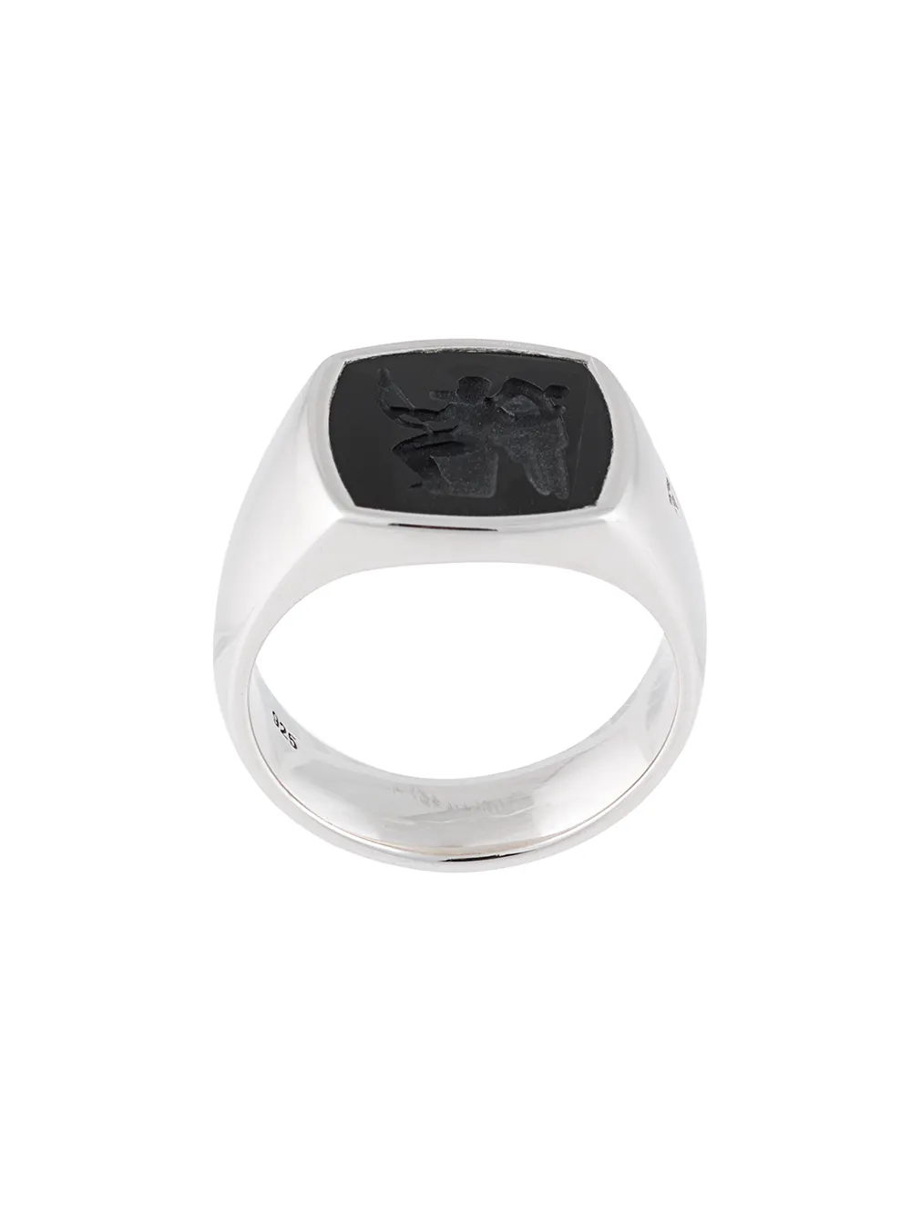 

Серебряное кольцо Cushion Eros с ониксом Tom Wood, серебяный