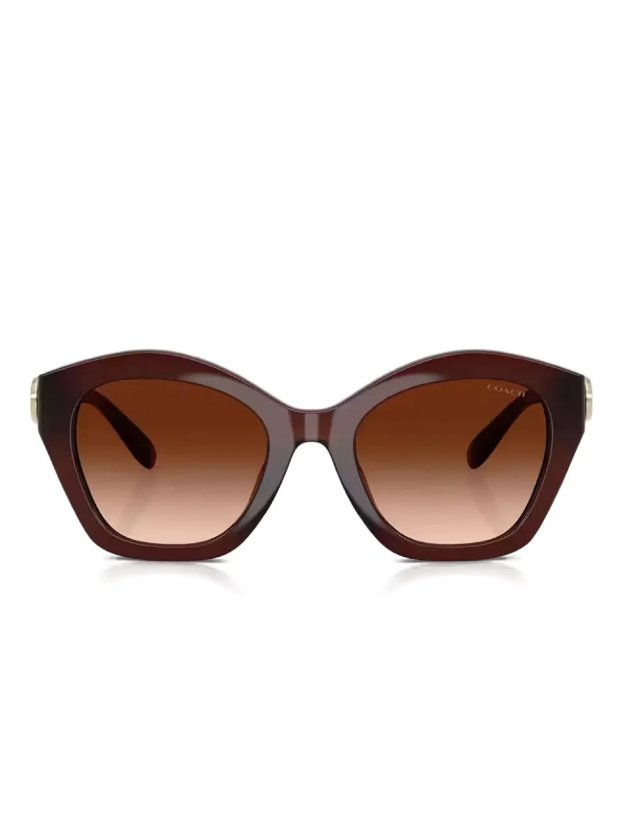 

Солнцезащитные очки в оправе «кошачий глаз» Coach, коричневый