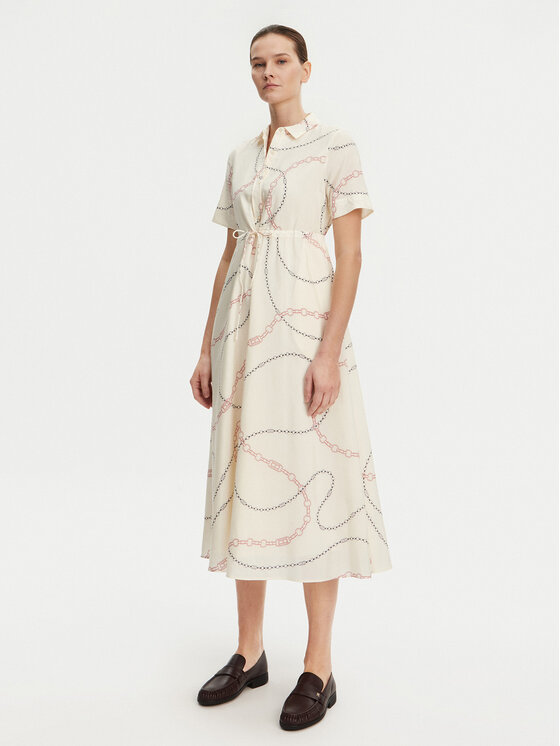 

Платье-Рубашка стандартный крой Voile WW0WW46009 Tommy Hilfiger, бежевый