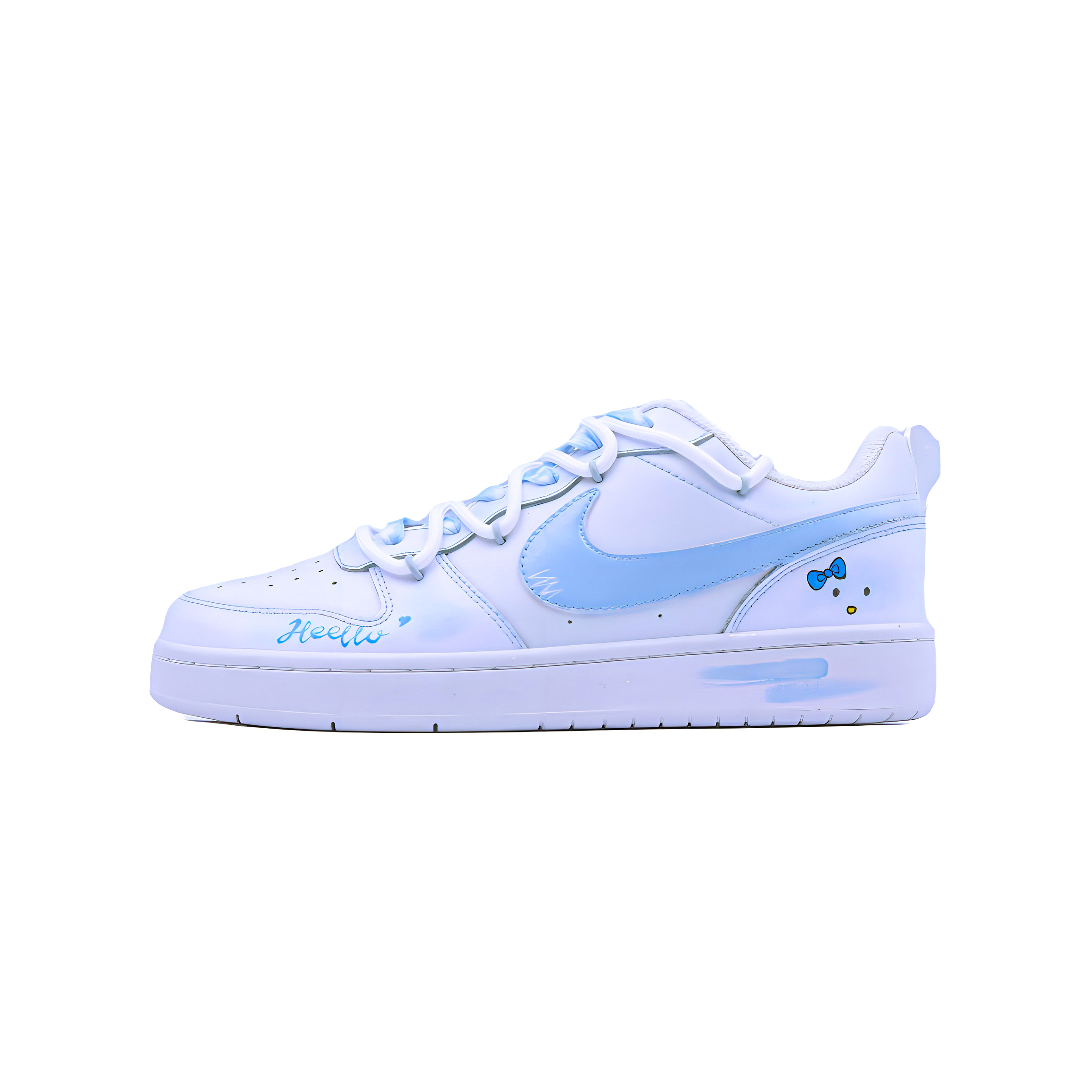 

Детские скейтерские кроссовки Court Borough для младших школьников Nike, белый/синий