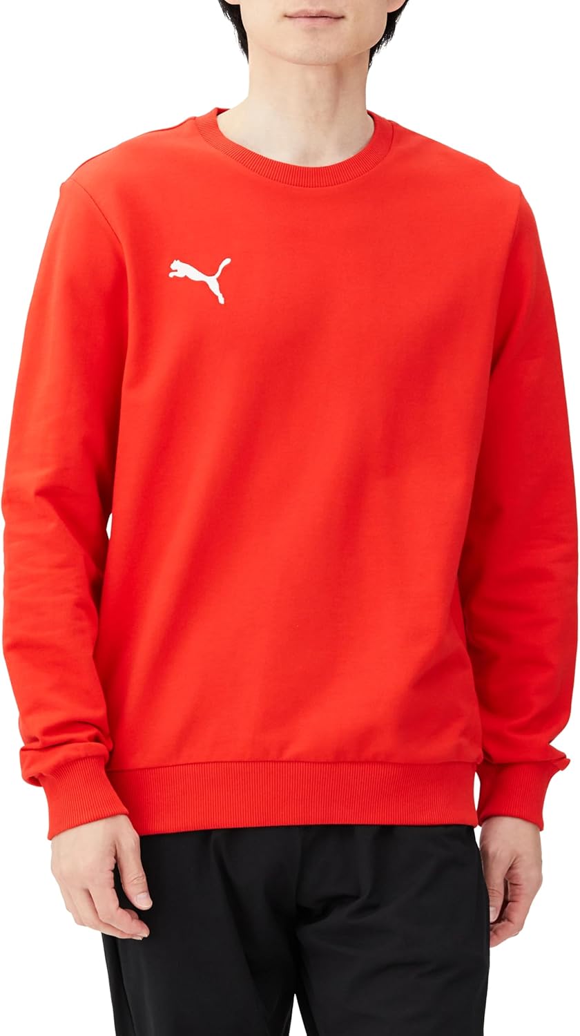 

Мужская повседневная толстовка PUMA TeamGOAL с круглым вырезом (659332) для футбола, американского футбола, клубных мероприятий и командных тренировок, белый/красный
