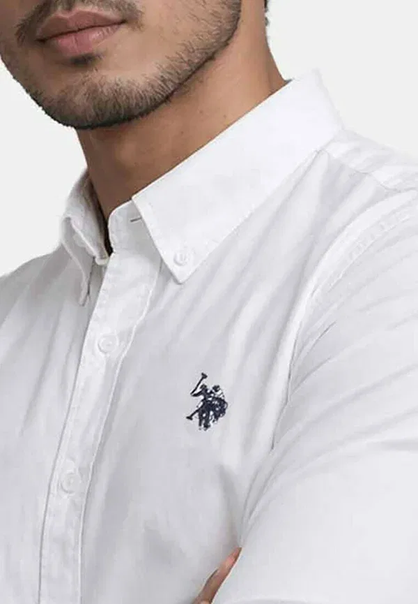 Рубашка U.S. Polo Assn. Usdeclaan, белый — фото 4