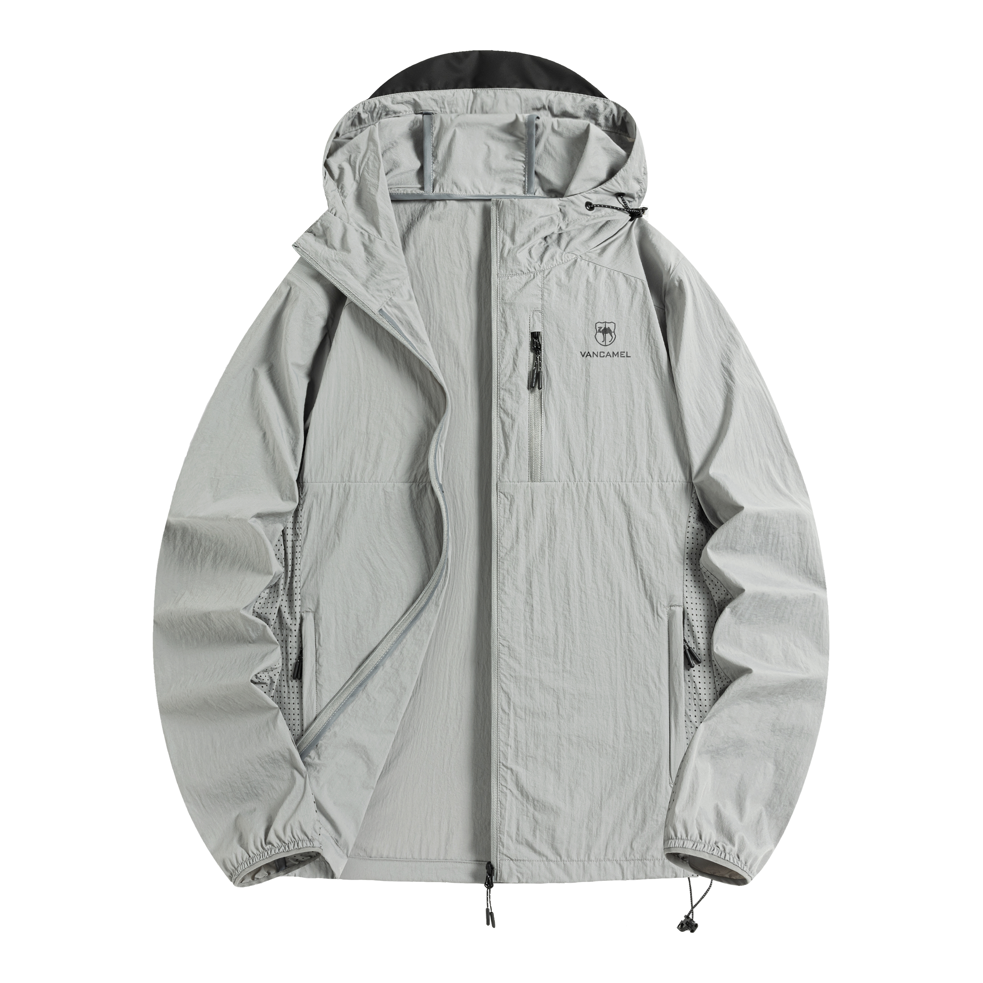 

Суперлегкая дышащая и быстросохнущая одежда с защитой от пыли, влаги и ультрафиолета, унисекс VanCamel, cliff серый