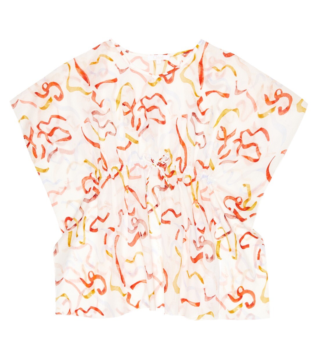 

Хлопковое платье с кулиской Chloé, разноцветный