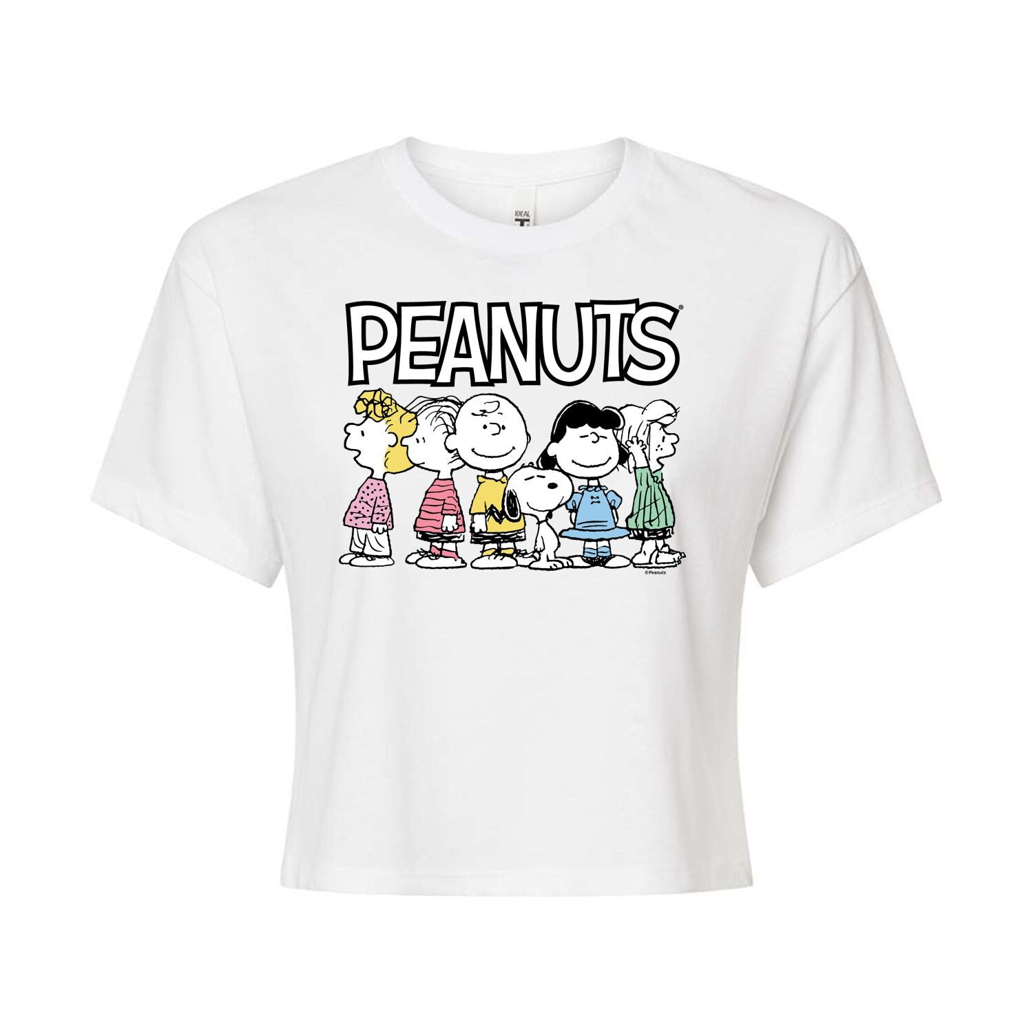 

Укороченная футболка с рисунком Peanuts Crew для юниоров Licensed Character, белый