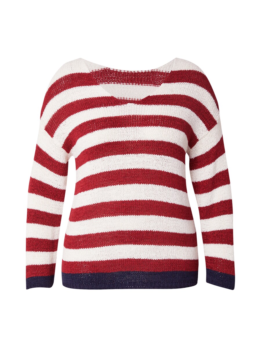 

Свитер ONLY Carmakoma, цвет Carmine red/White