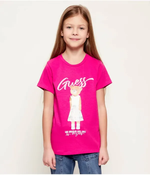 Футболка regular fit Guess, фуксия
