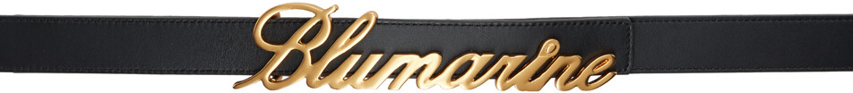 

Черный ремень с логотипом Blumarine