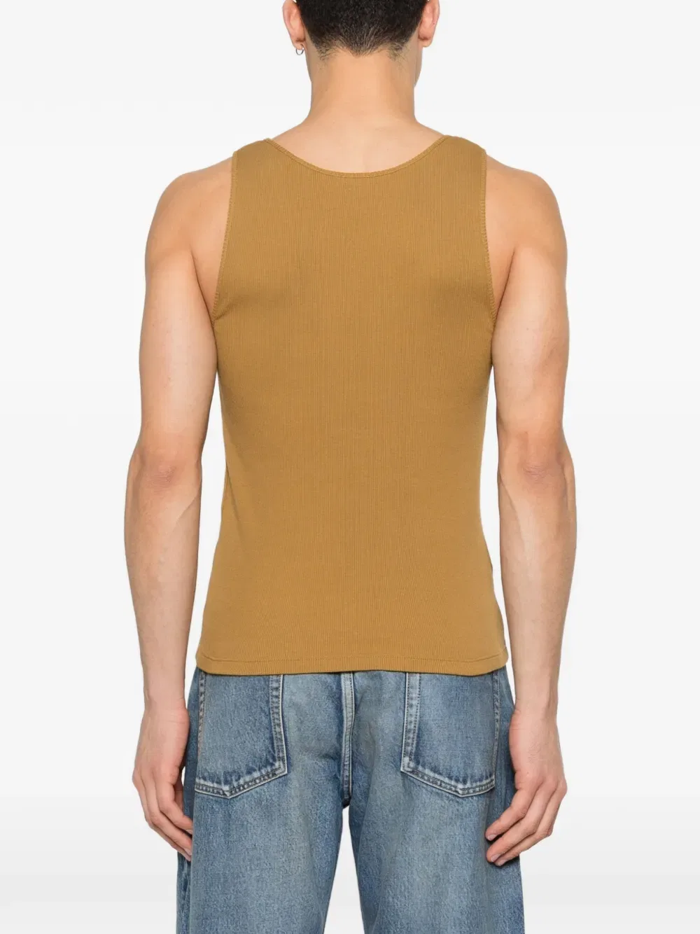 Ребристый жилет Saint Laurent, нейтральный — фото 4