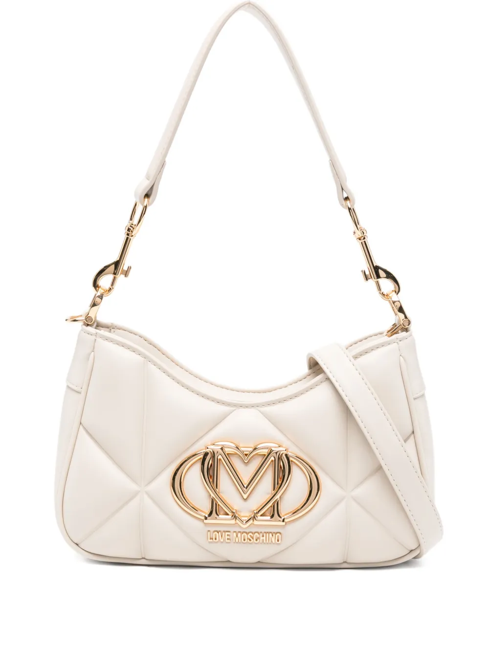 

Стеганая сумка на плечо с логотипом Love Moschino, нейтральный