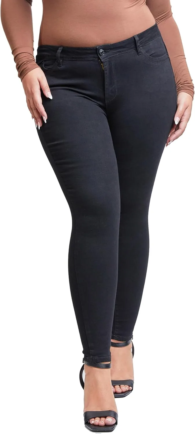 

YMI Women's Plus Sustainable Wannabettabutt Skinny Jeans