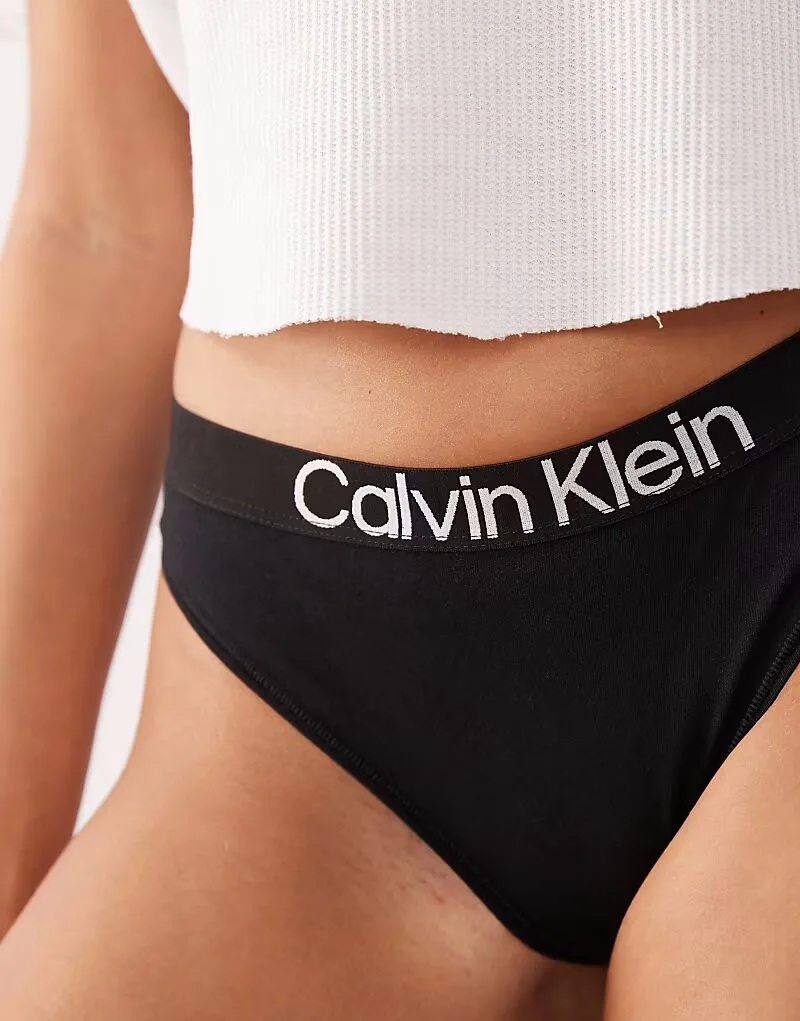 Трусики-бикини Calvin Klein Extra Soft Cotton черного цвета — фото 3