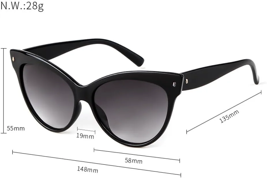 

MUTYNE Винтажные солнцезащитные очки с заклепками, большие «кошачий глаз», ретро-очки в крупной оправе с леопардовым принтом, женские солнцезащитные очки, C3