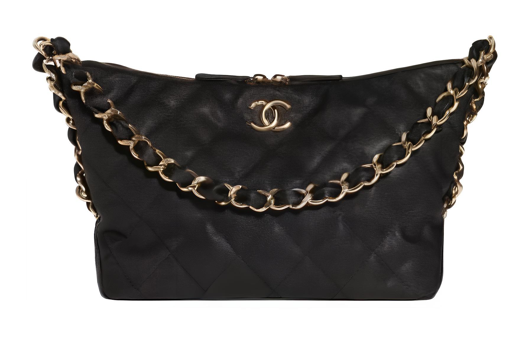 

CHANEL Сумка через плечо Bright Grain Calfskin & Gold Metal, Tubas, женская, черная