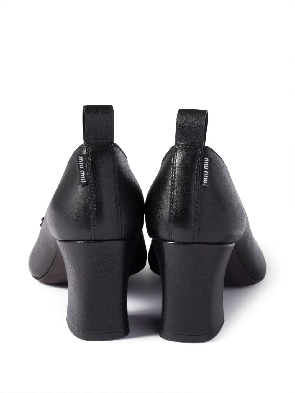 Туфли-лодочки на блочном каблуке MIU MIU, черный — фото 3