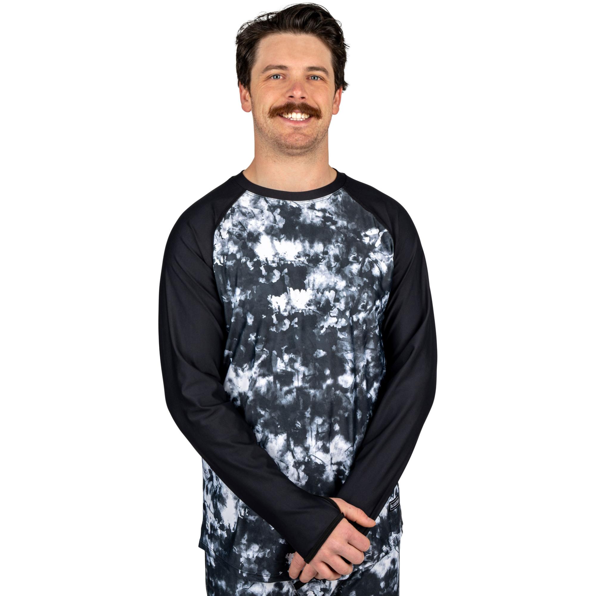 

Мужской всесезонный базовый топ с круглым вырезом Skyliner Blackstrap, Tie Dye Black